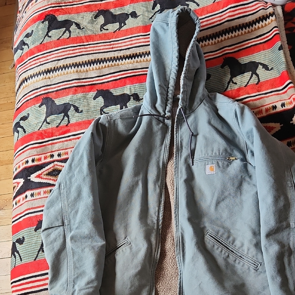 Carhartt Blue Hooded Jacket
